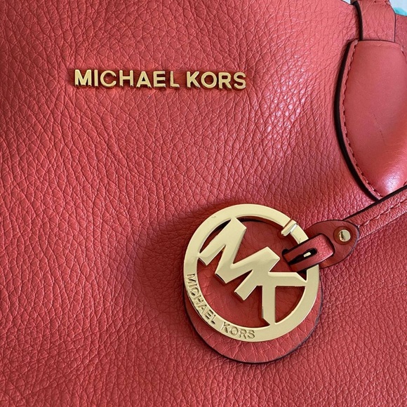 Michael Kors Reversible Tote Bag, Pink Grapefruit/Gold - Picture 6 of 9